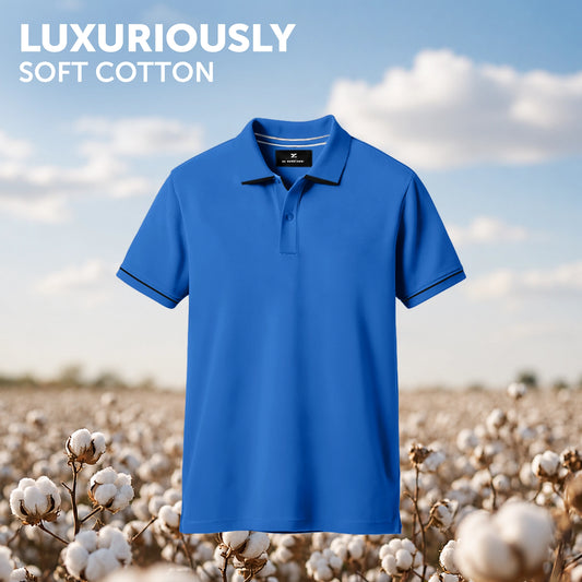 Pique Polo T-shirt - Olympic Blue