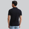 Pique Polo T-shirt - Pitch Black