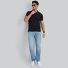 Pique Polo T-shirt - Pitch Black