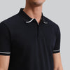 Pique Polo T-shirt - Pitch Black