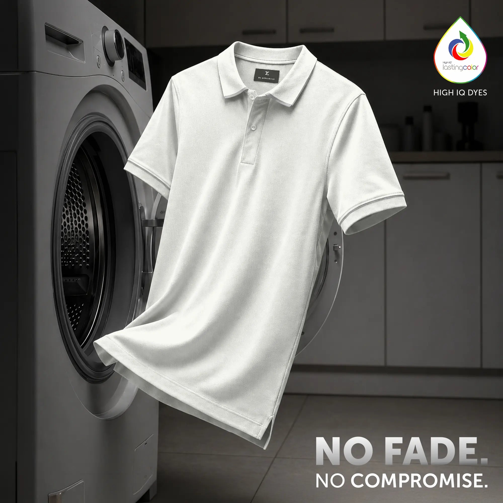 Pique Polo T-shirt - Almond White