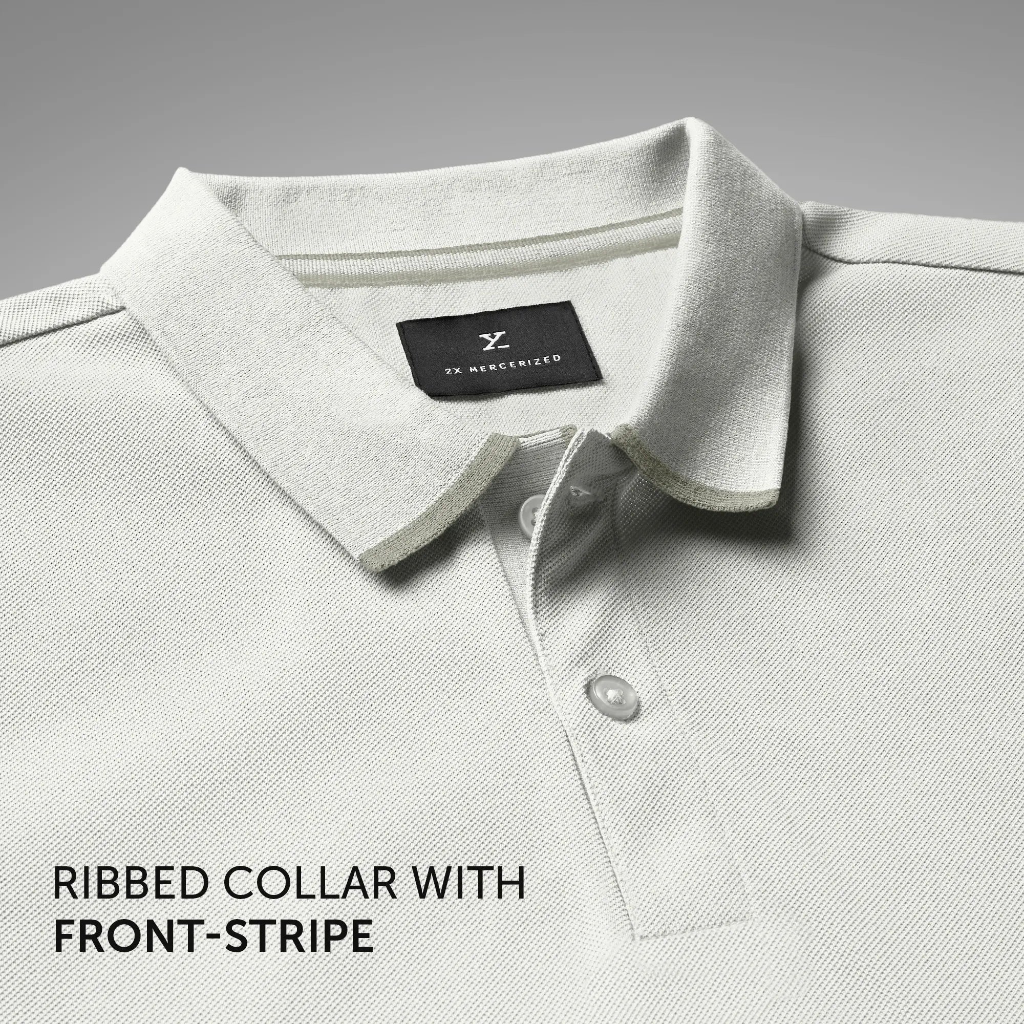 Pique Polo T-shirt - Almond White