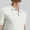Pique Polo T-shirt - Almond White