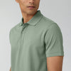 Combed Cotton Polo T-shirt - Sage Green