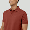 Combed Cotton Polo T-shirt - Brick Red