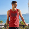 Cotton Lounge Vest - Cardinal Red