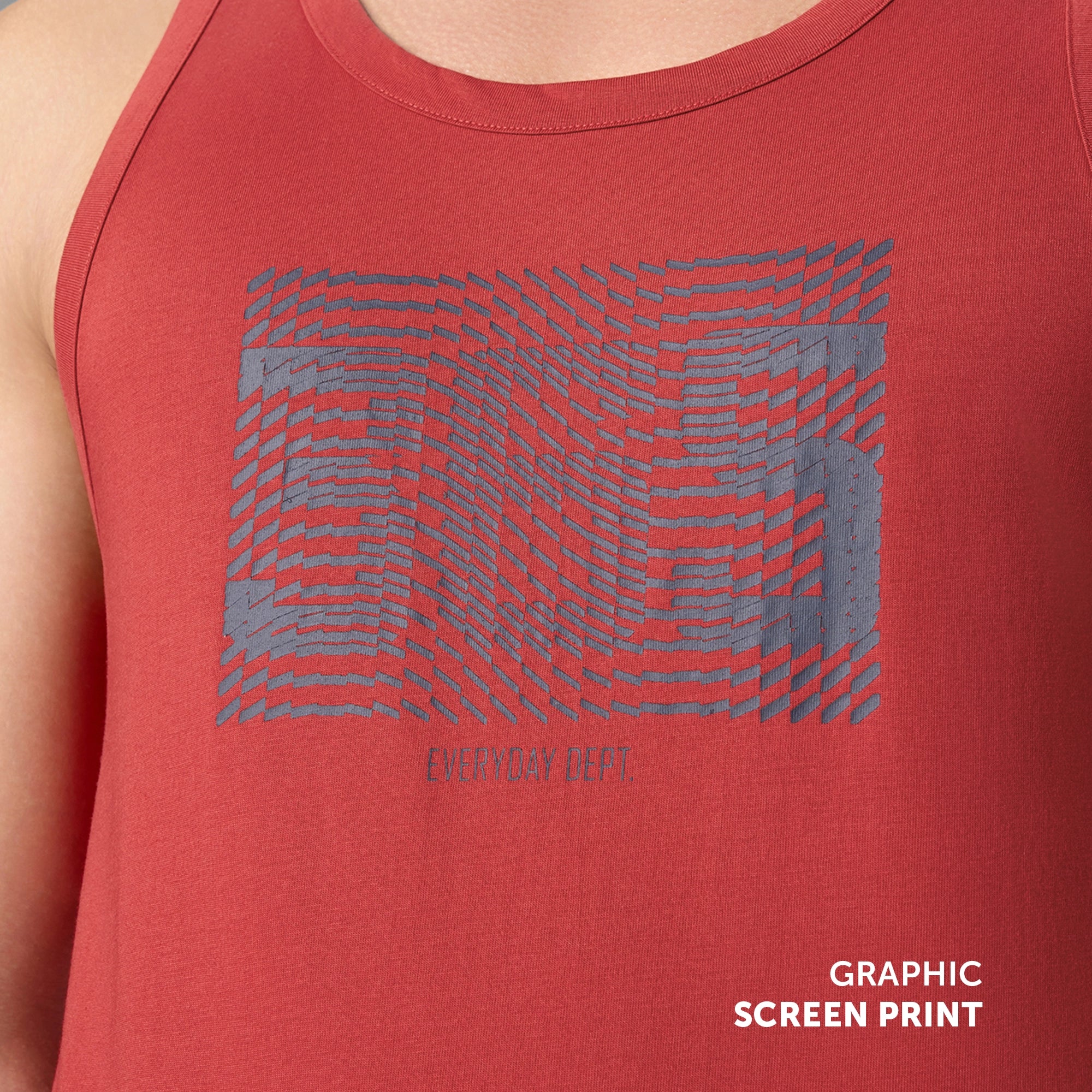 Cotton Lounge Vest - Cardinal Red