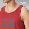 Cotton Lounge Vest - Cardinal Red