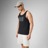 Cotton Lounge Vest - Pitch Black