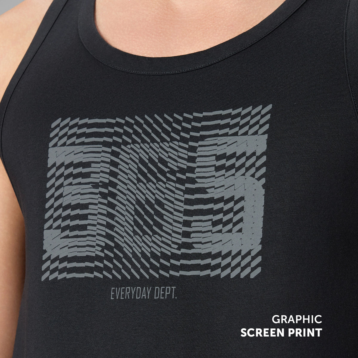 Cotton Lounge Vest - Pitch Black