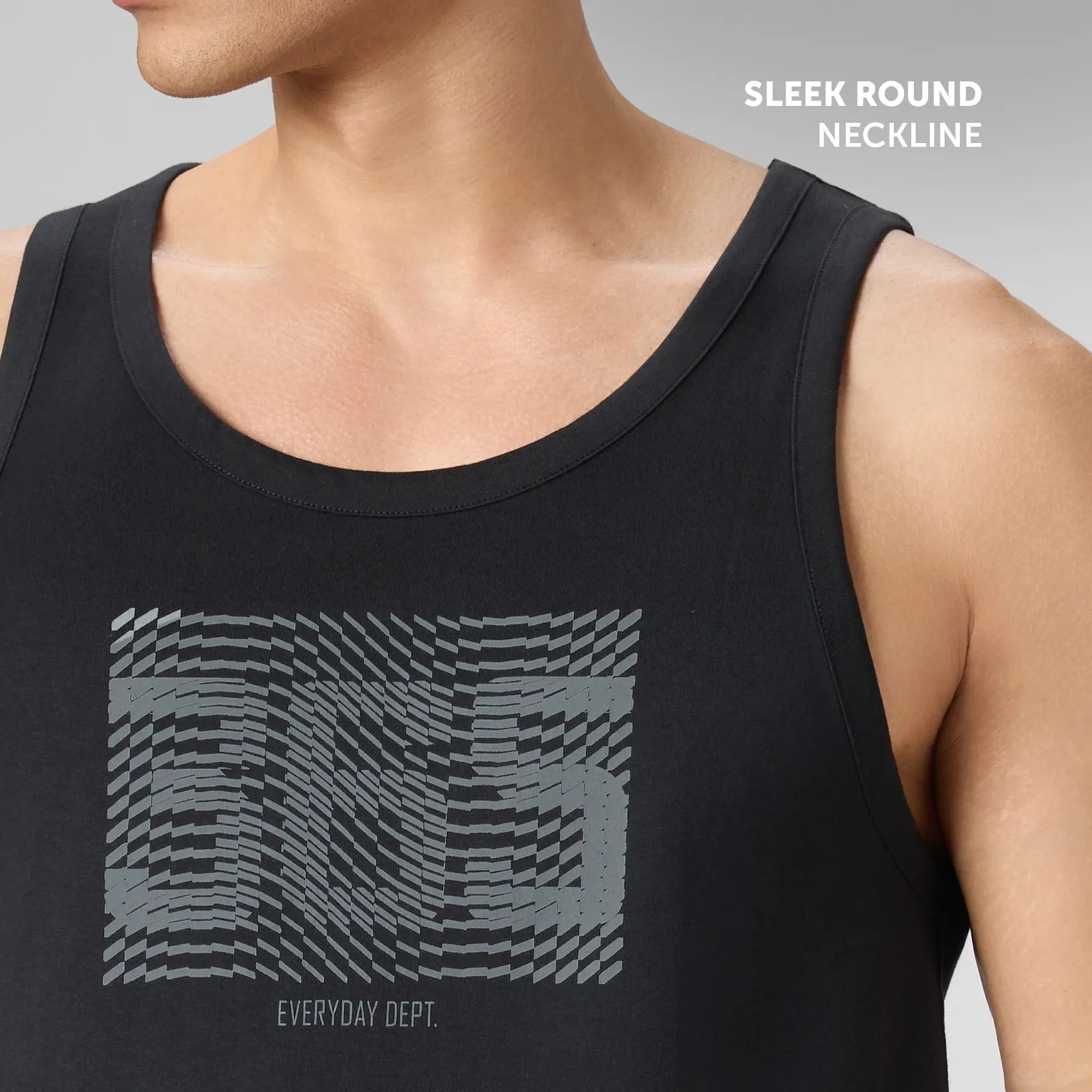 Cotton Lounge Vest - Pitch Black
