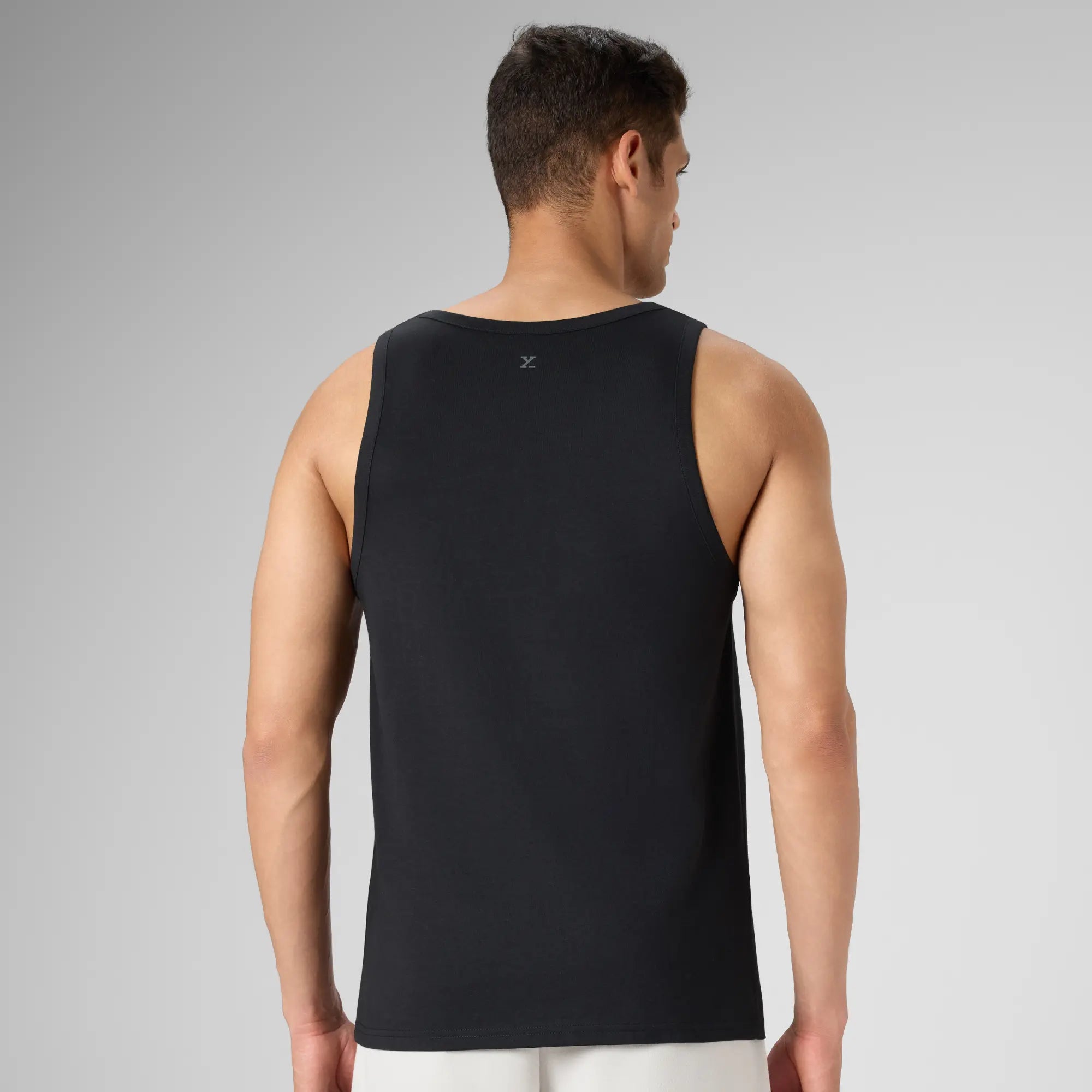 Cotton Lounge Vest - Pitch Black