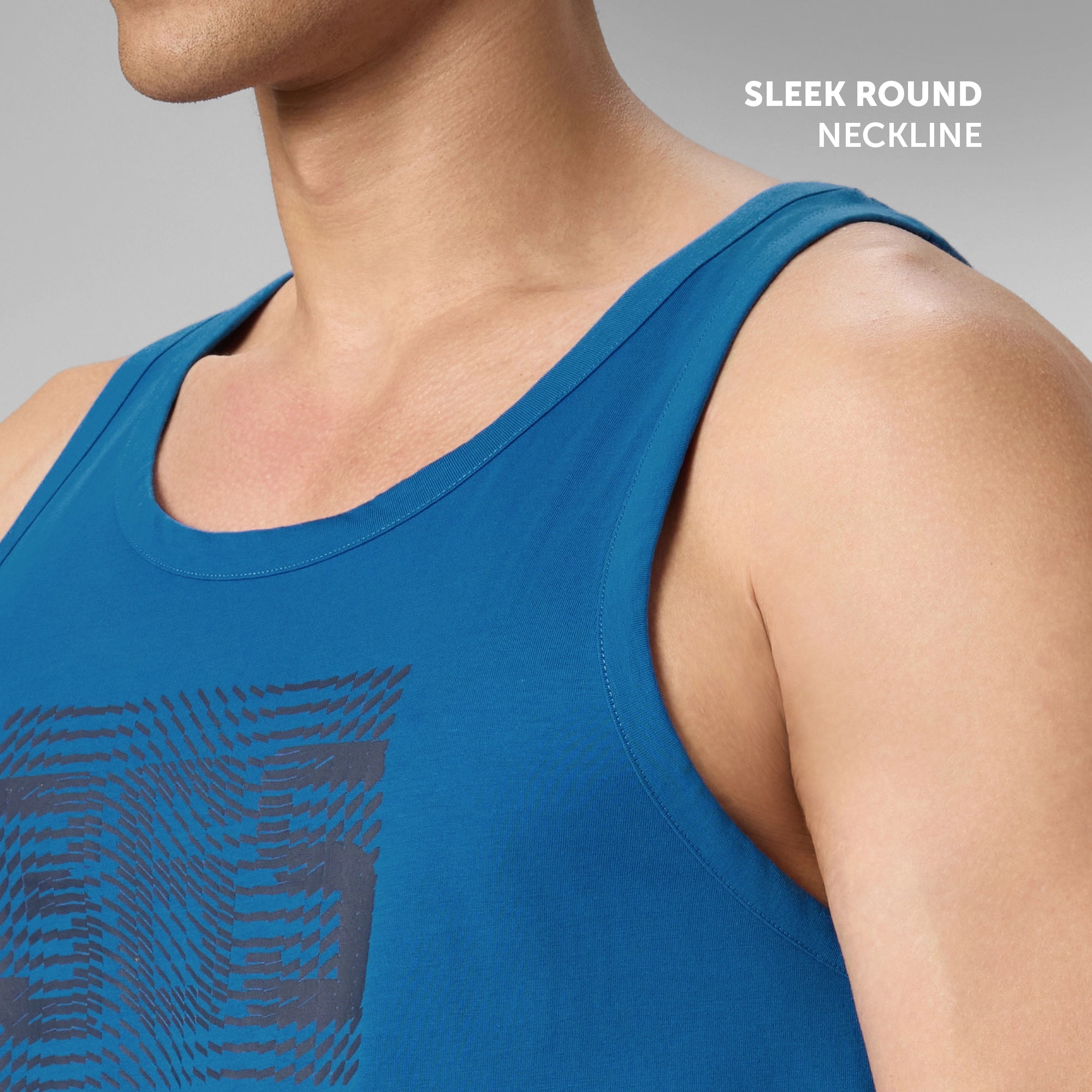 Cotton Lounge Vest - Royal Blue