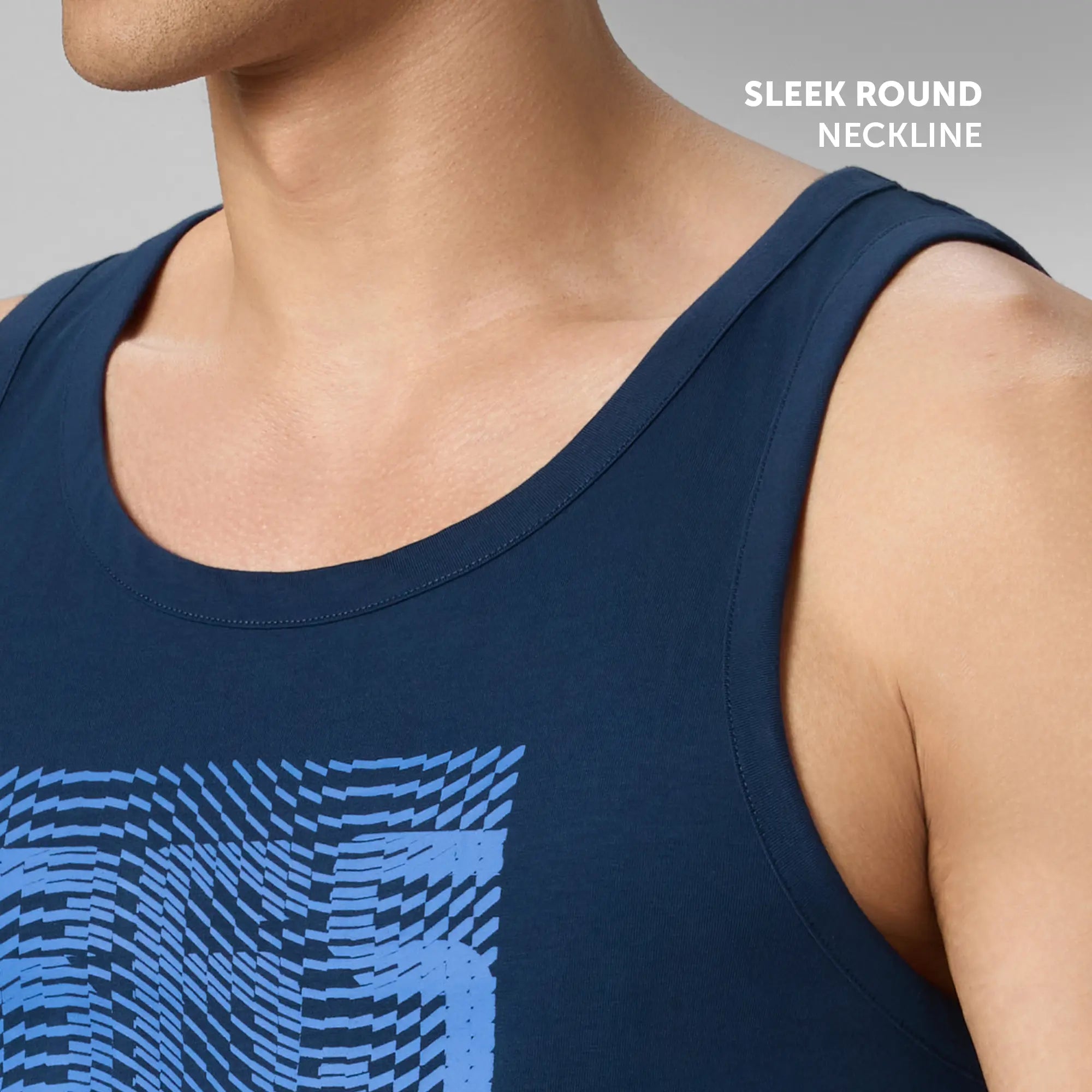 Cotton Lounge Vest - Midnight Blue