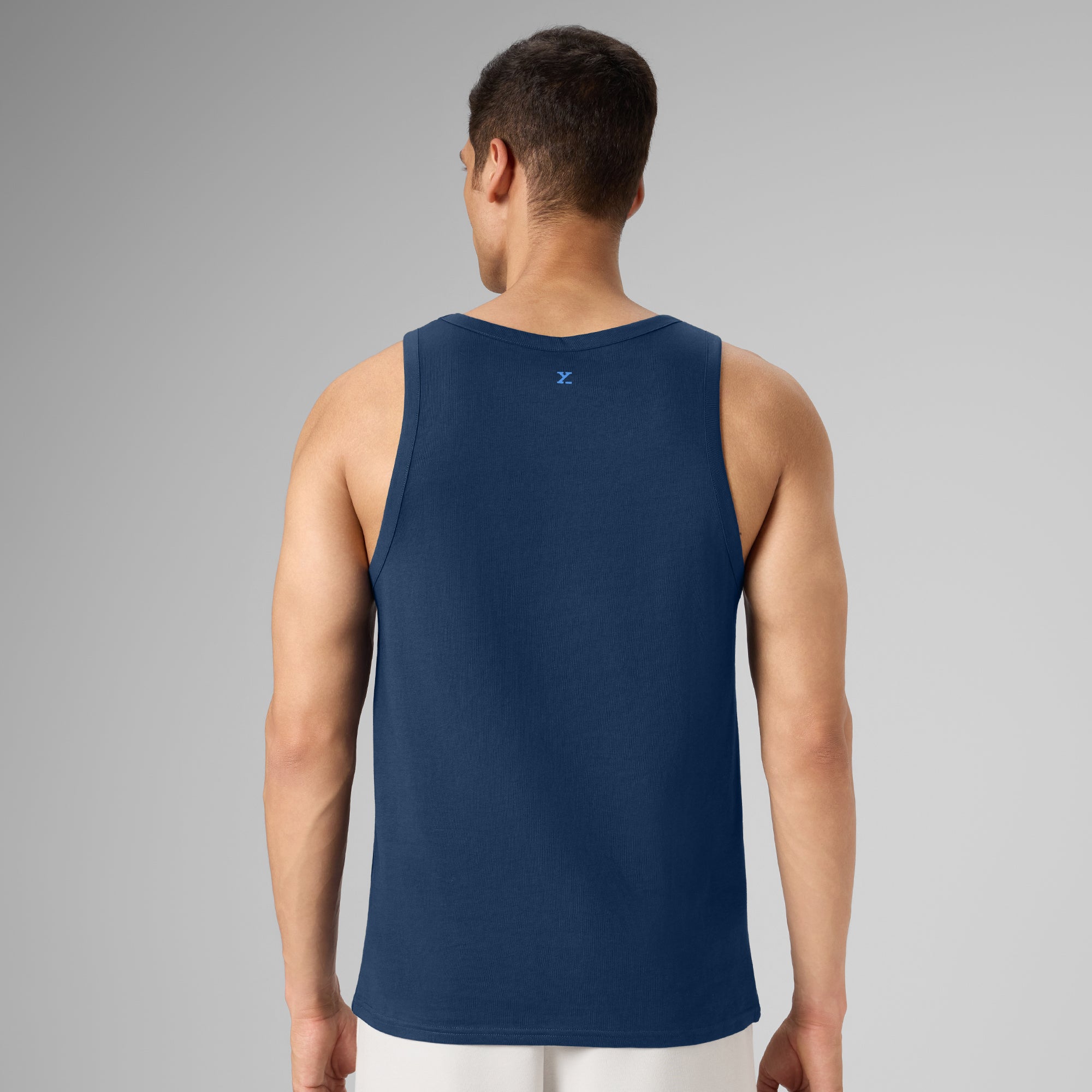 Cotton Lounge Vest - Midnight Blue