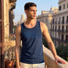 Cotton Lounge Vest - Midnight Blue