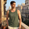 Cotton Lounge Vest - Olive Green