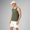 Cotton Lounge Vest - Olive Green