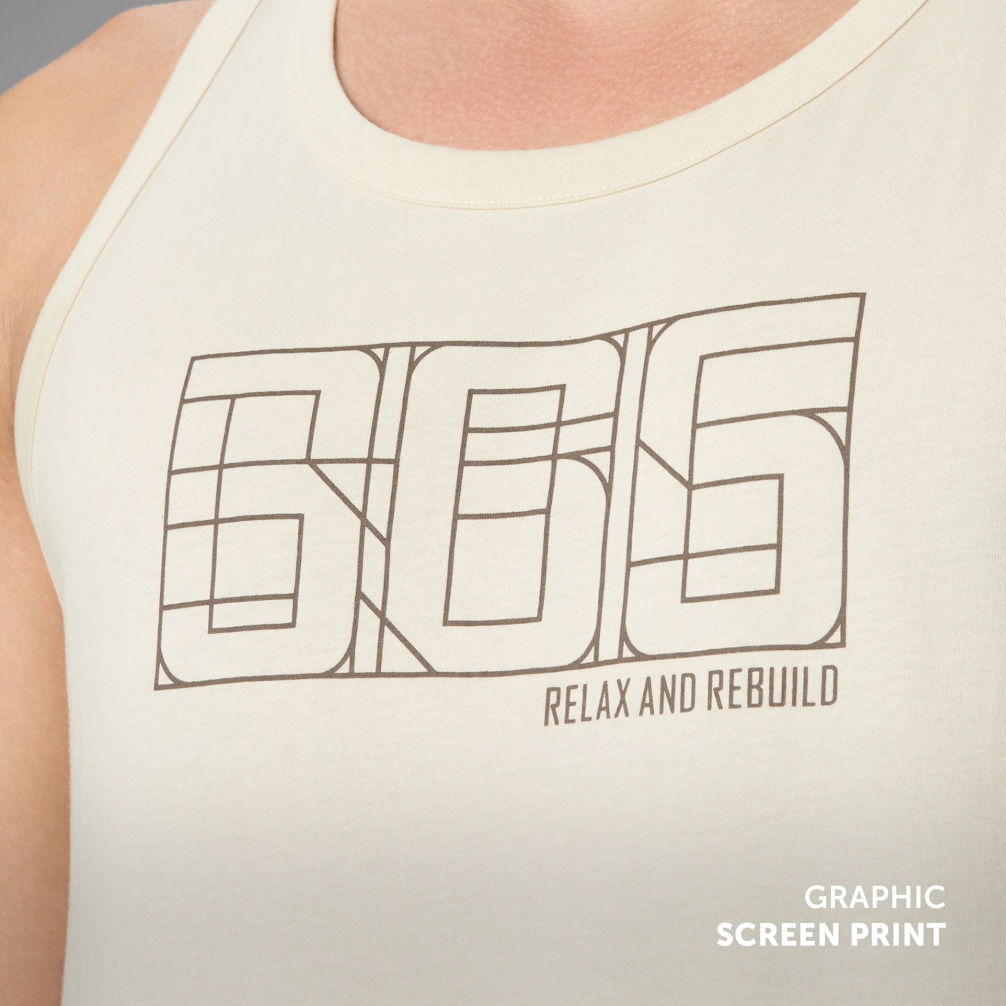 Cotton Lounge Vest - Almond White