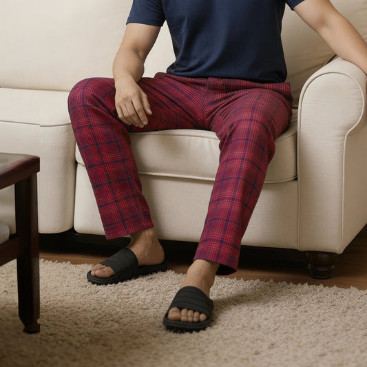 Checkmate Combed Cotton Pyjamas Brit Red