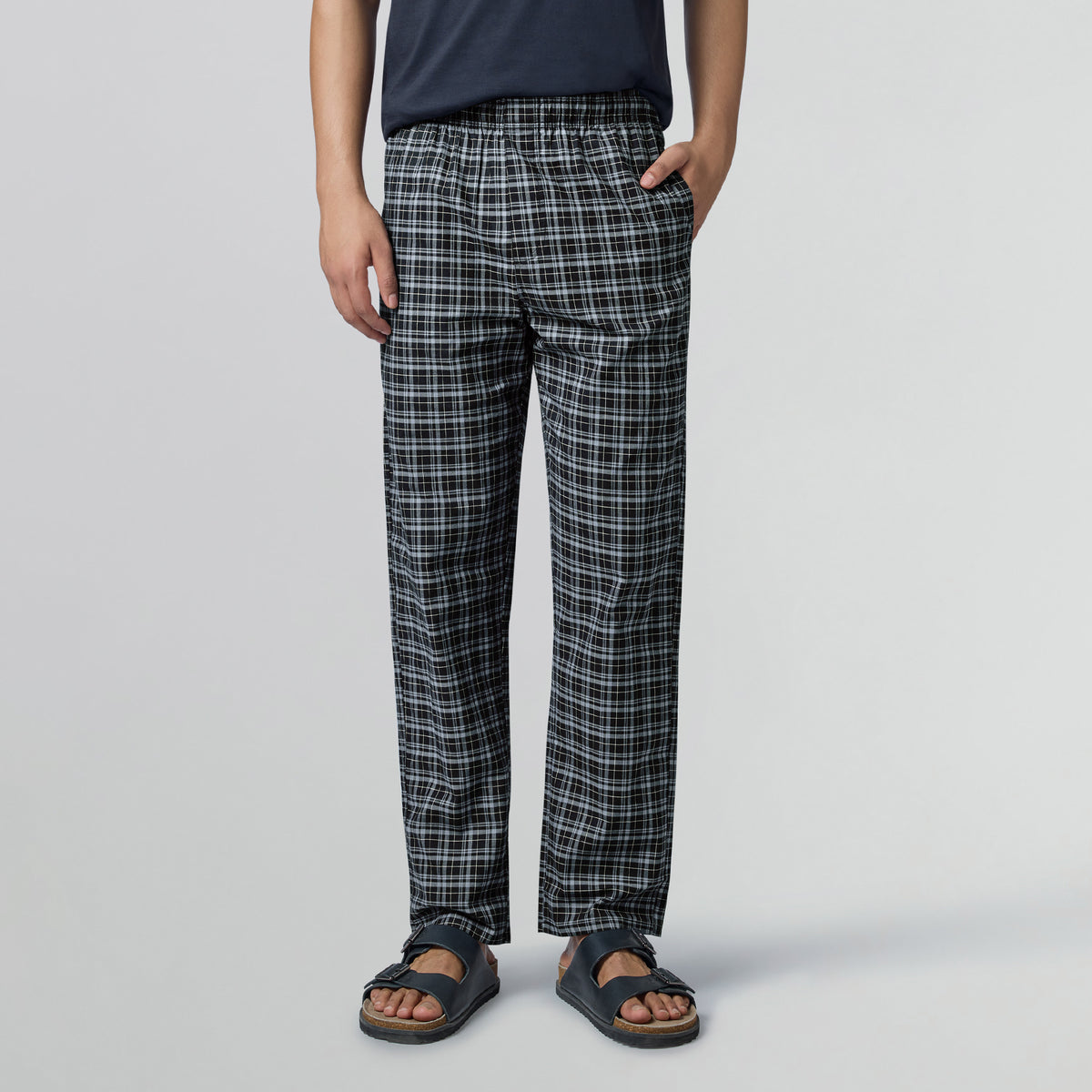 Checkmate Combed Cotton Pyjamas Crypto Black