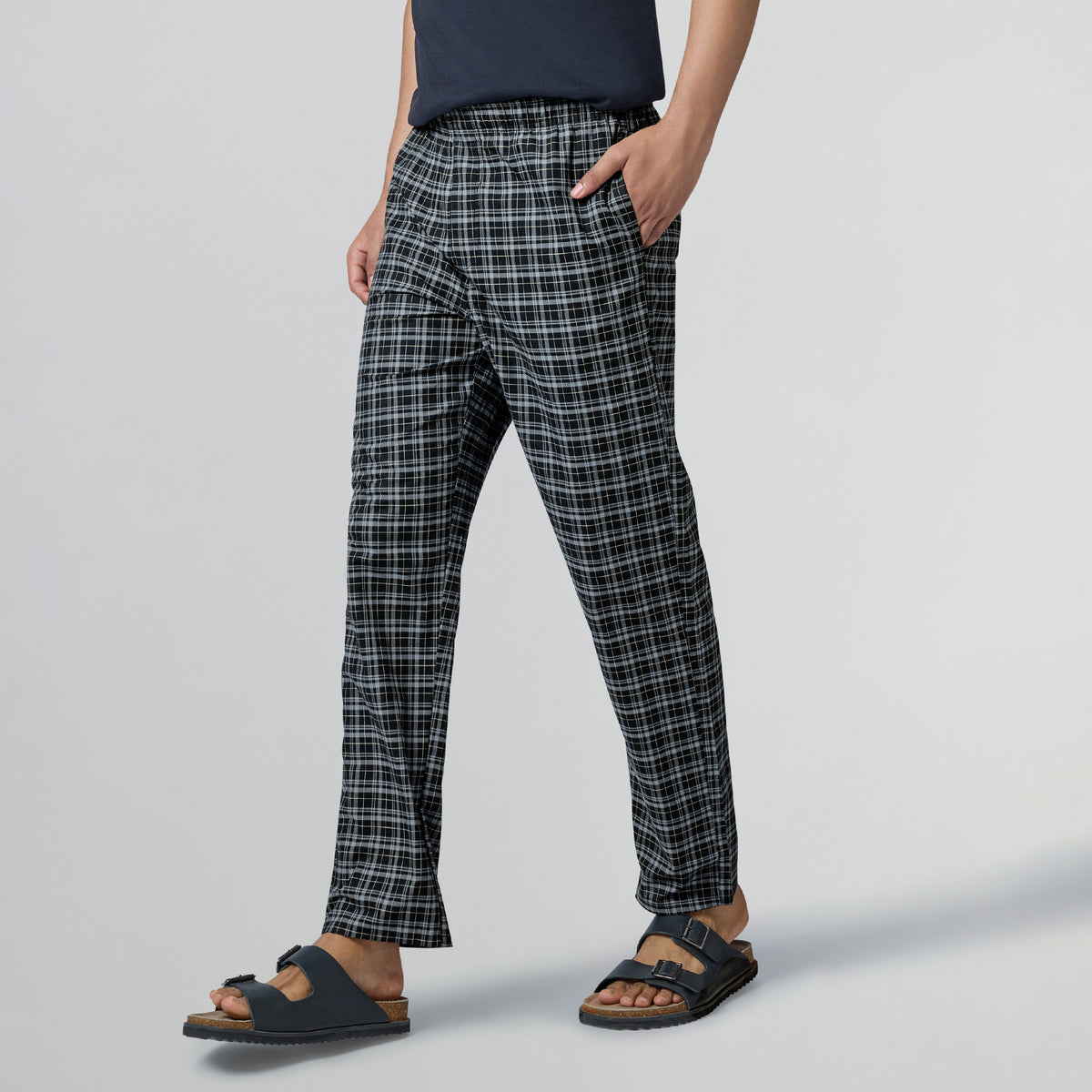 Checkmate Combed Cotton Pyjamas Crypto Black