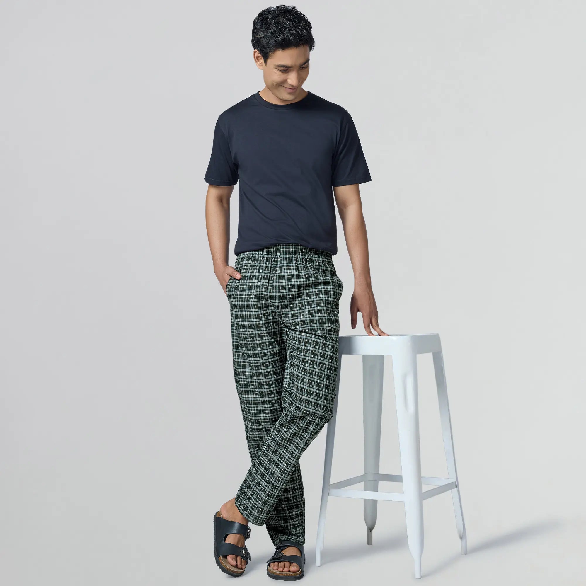 Checkmate Combed Cotton Pyjamas Crypto Black - XYXX Apparels