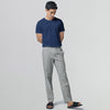 Checkmate Combed Cotton Pyjamas Frost Grey