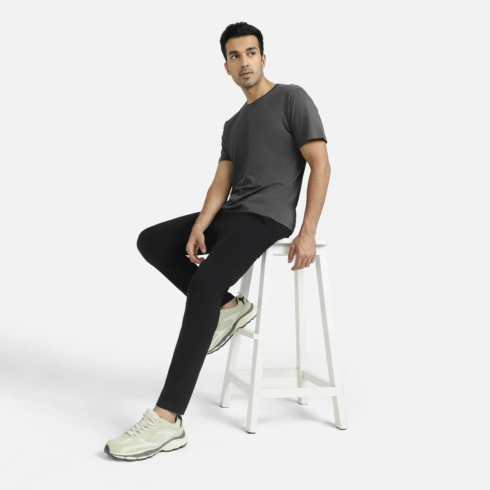 Nova Cotton Rich Track Pants Pitch Black