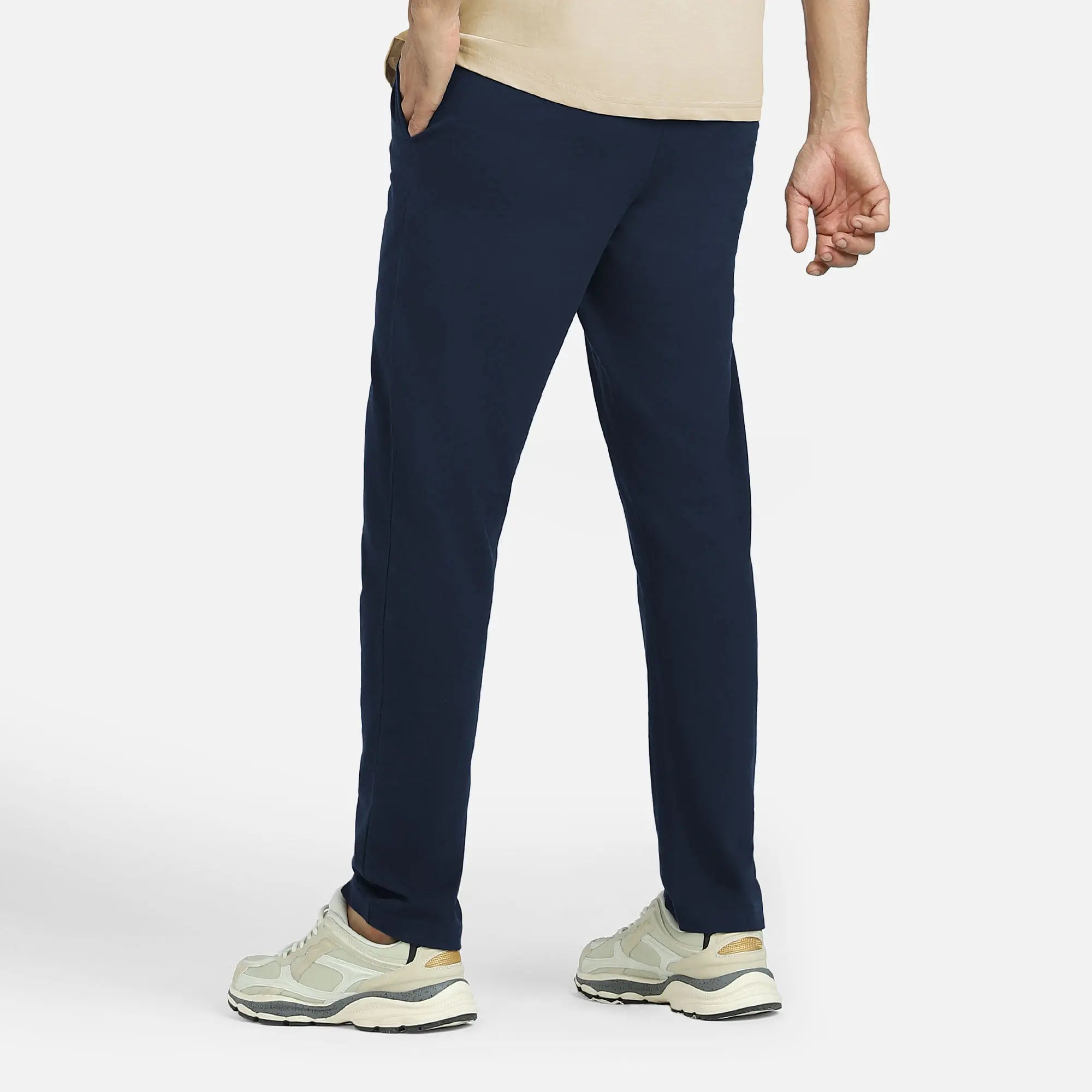 Nova Cotton Rich Track Pants Navy Blue