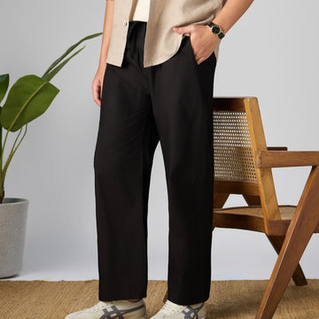 Zen Cotton Easy Pants Pitch Black