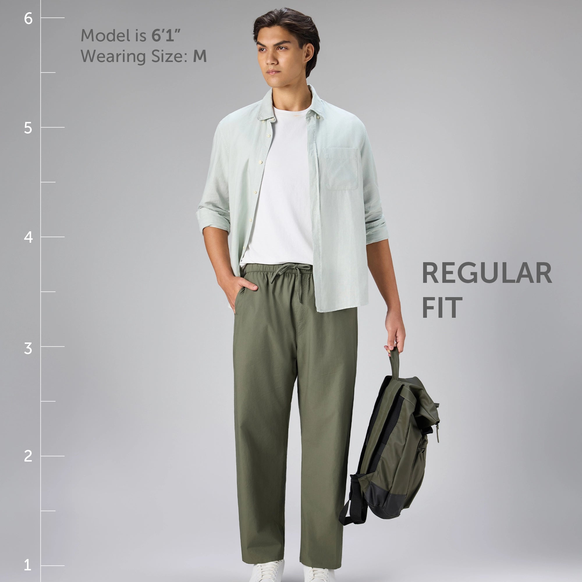 Zen Cotton Easy Pants Olive Green