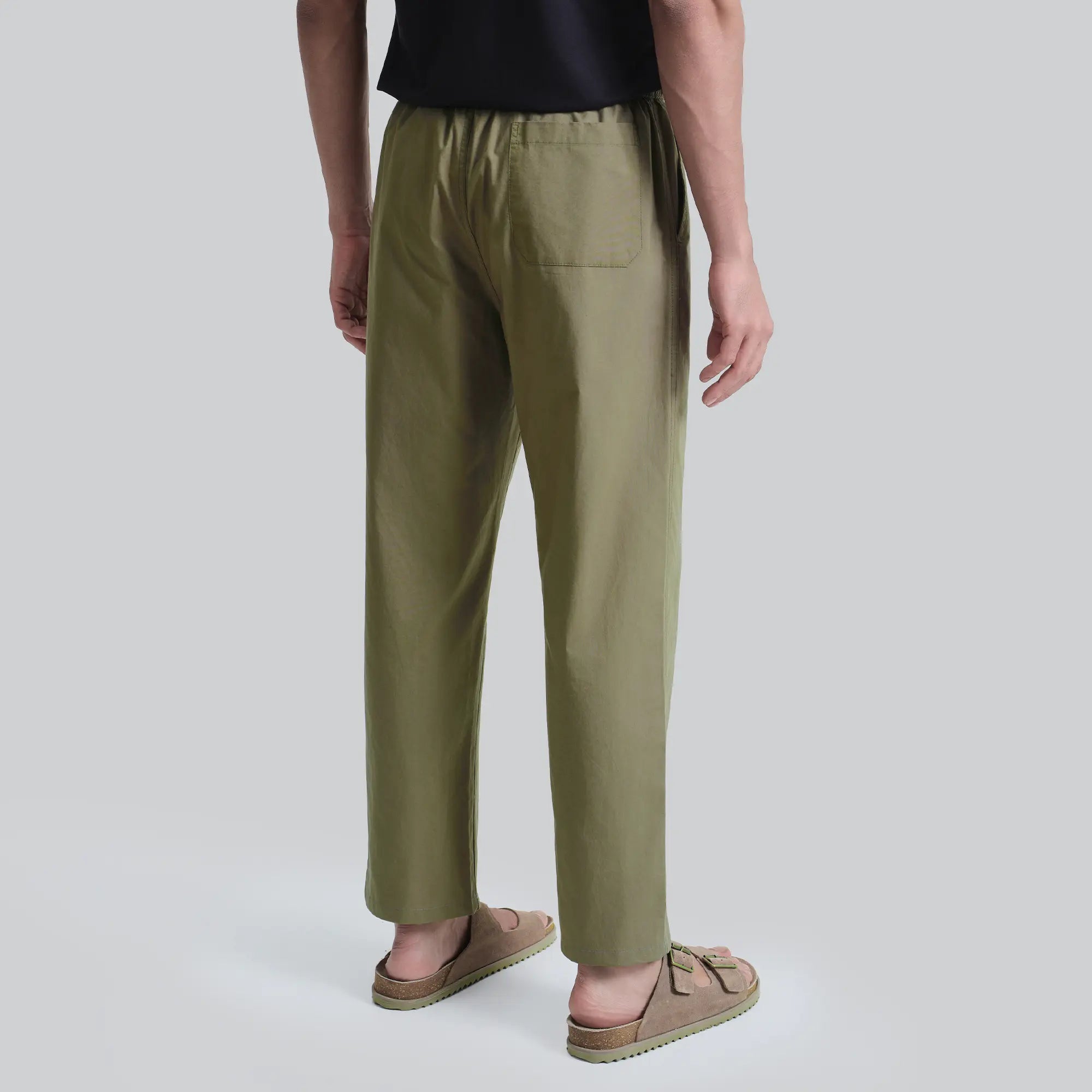 Zen Cotton Easy Pants Olive Green