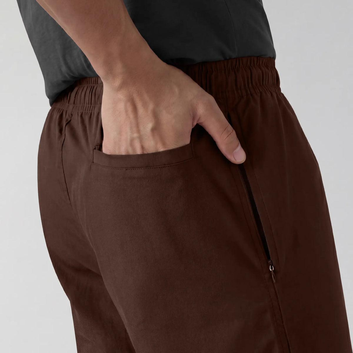 Cotton Solid Pyjamas - Espresso Brown