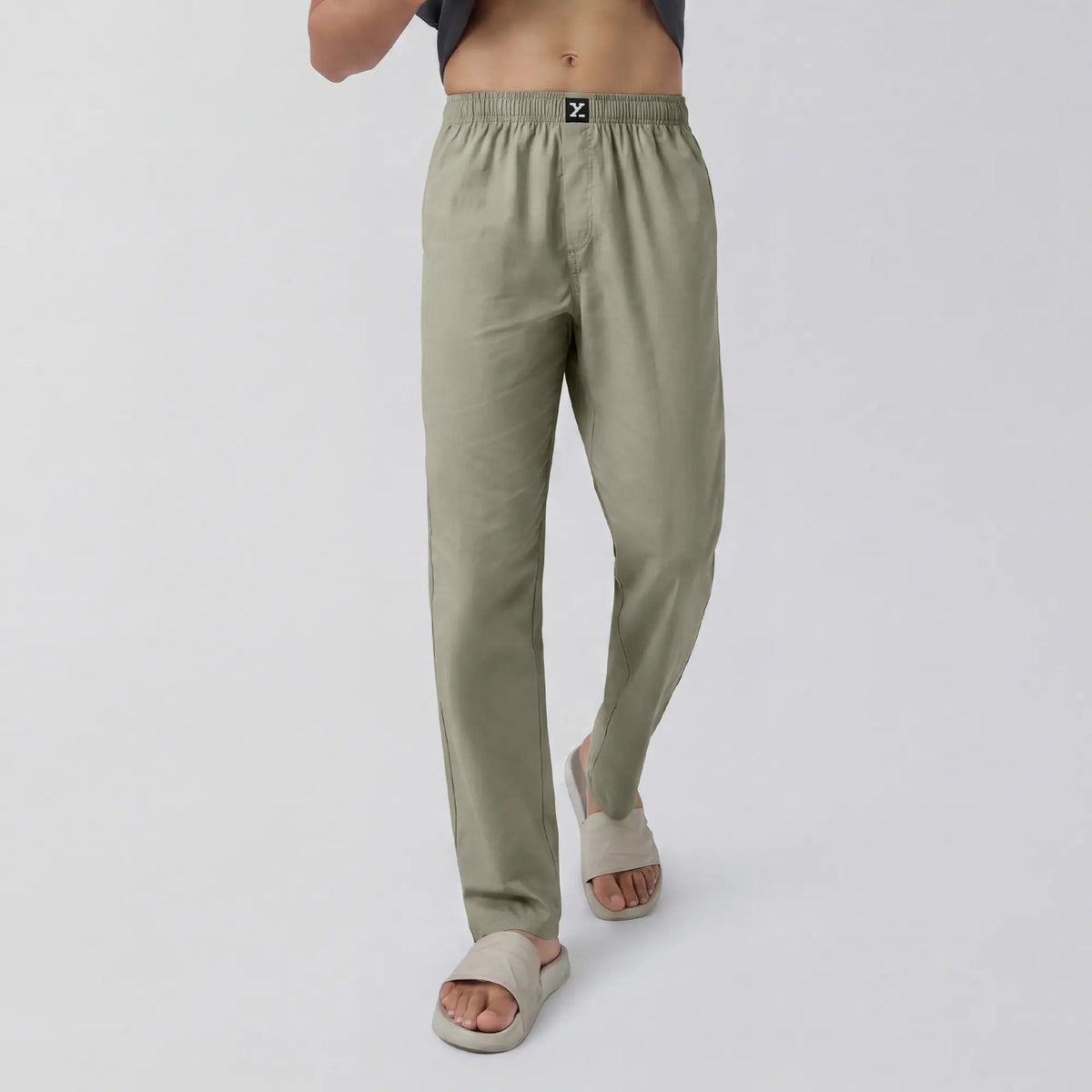 Cotton Solid Pyjamas - Cascade Grey