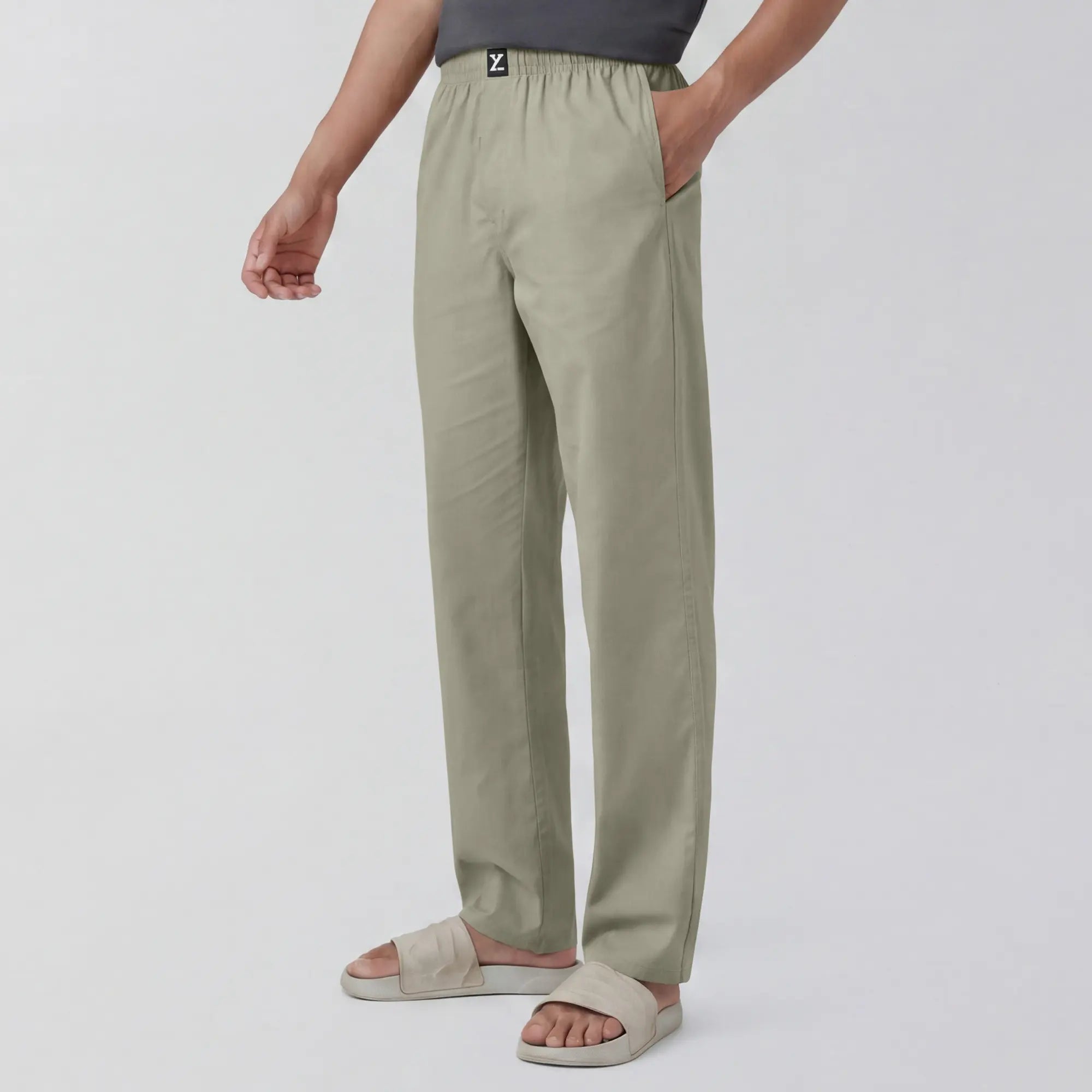 Cotton Solid Pyjamas - Cascade Grey