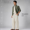 Relaxed Fit Cotton Easy Pants - Ivory Latte