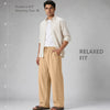 Relaxed Fit Cotton Easy Pants - Dune Brown