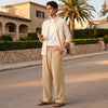 Relaxed Fit Cotton Easy Pants - Dune Brown