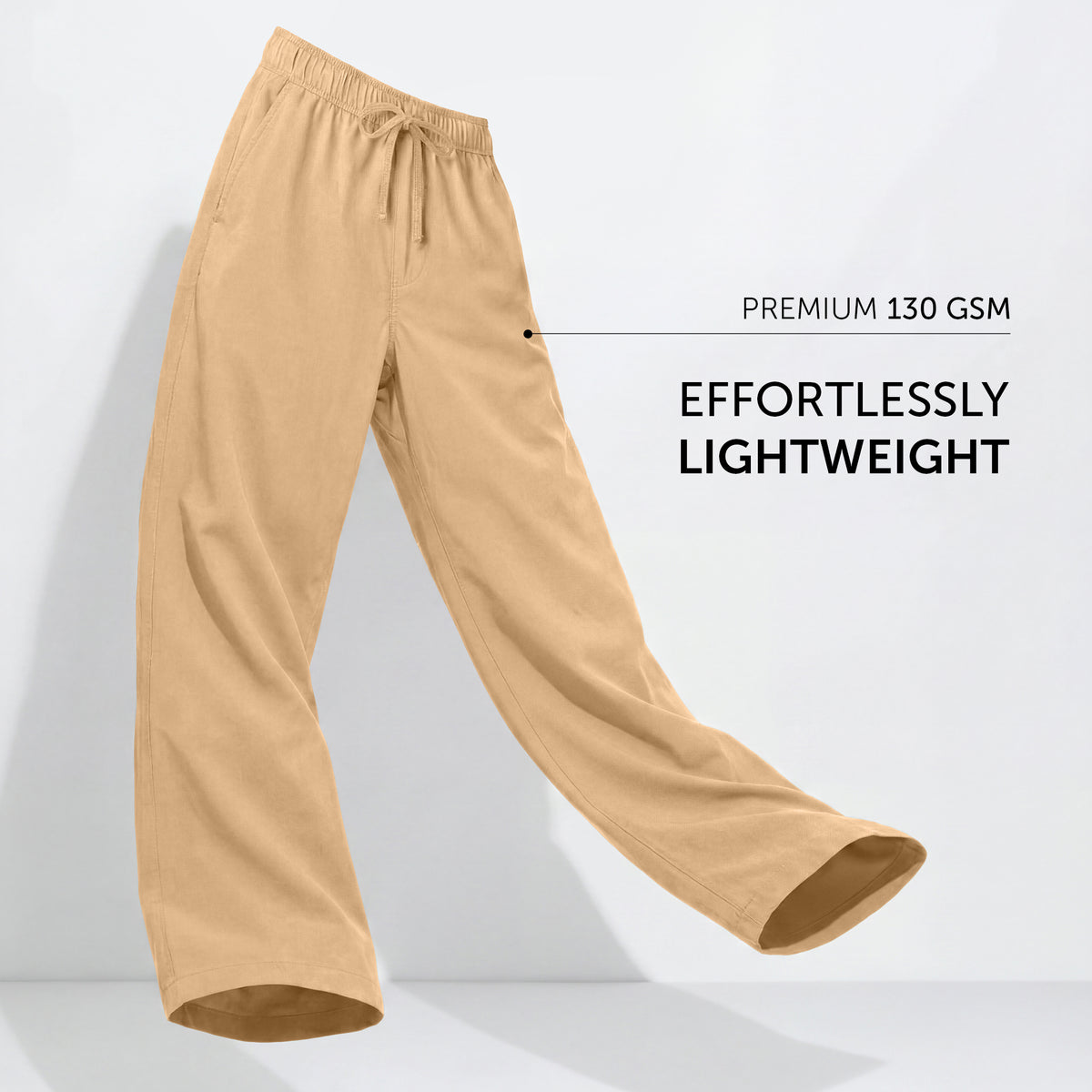 Relaxed Fit Cotton Easy Pants - Dune Brown – XYXX Apparels