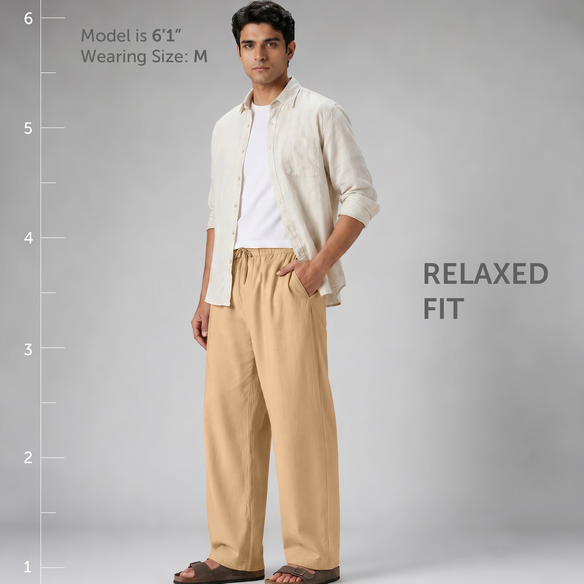 Relaxed Fit Cotton Easy Pants - Dune Brown – XYXX Apparels