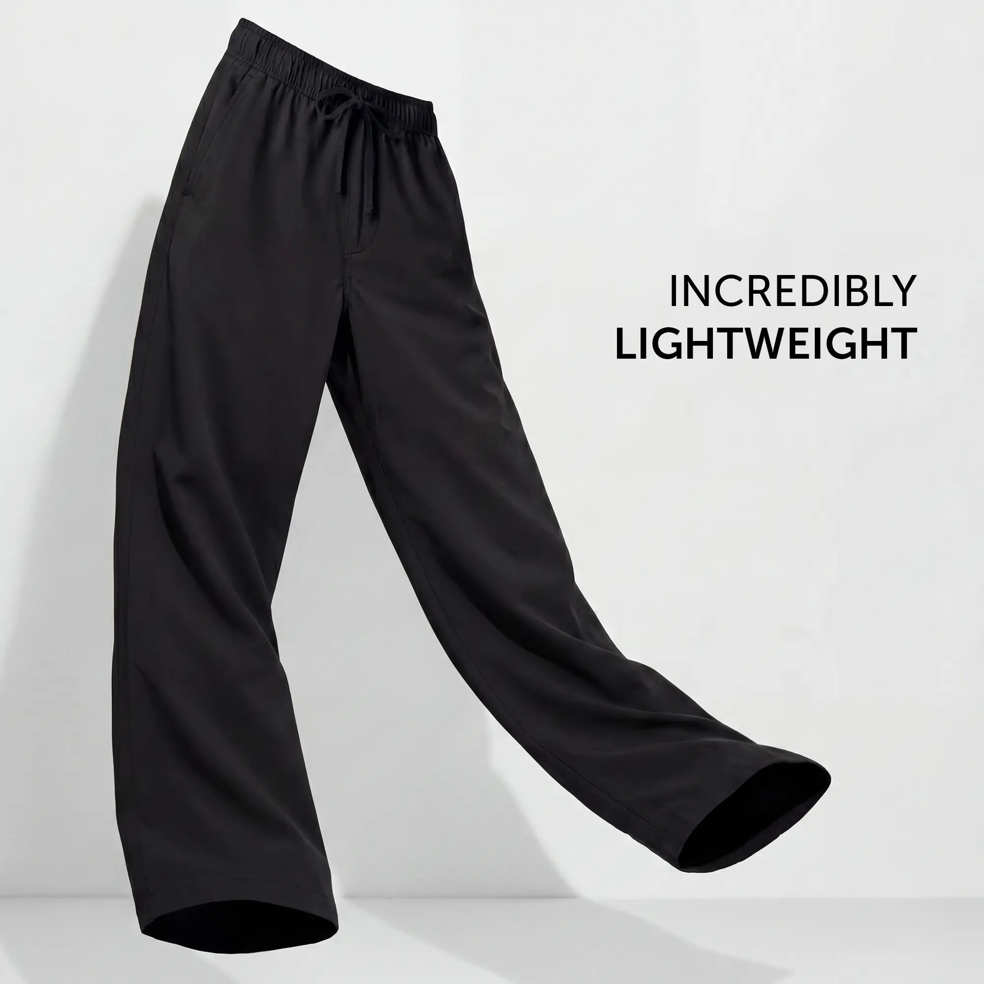 Relaxed Fit Cotton Easy Pants - Pitch Black