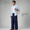Relaxed Fit Cotton Easy Pants - Midnight Blue
