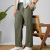Relaxed Fit Cotton Easy Pants - Olive Green