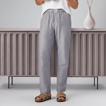Ultra-Breathable Cotton Chambray Pyjamas - Faded Black