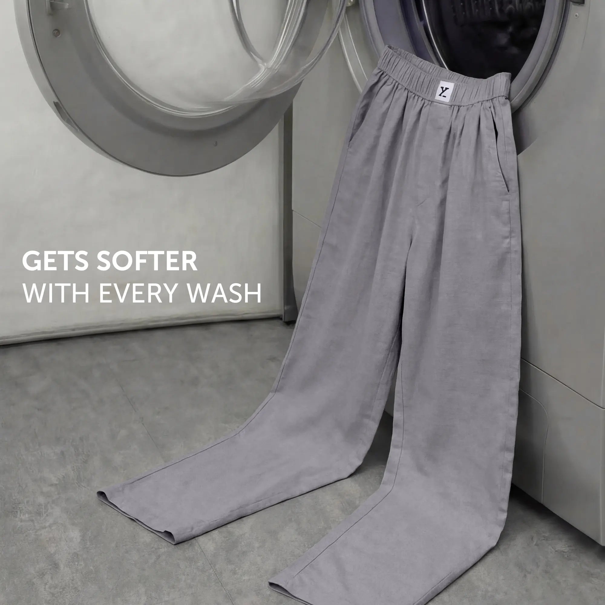 Ultra-Breathable Cotton Chambray Pyjamas - Faded Black