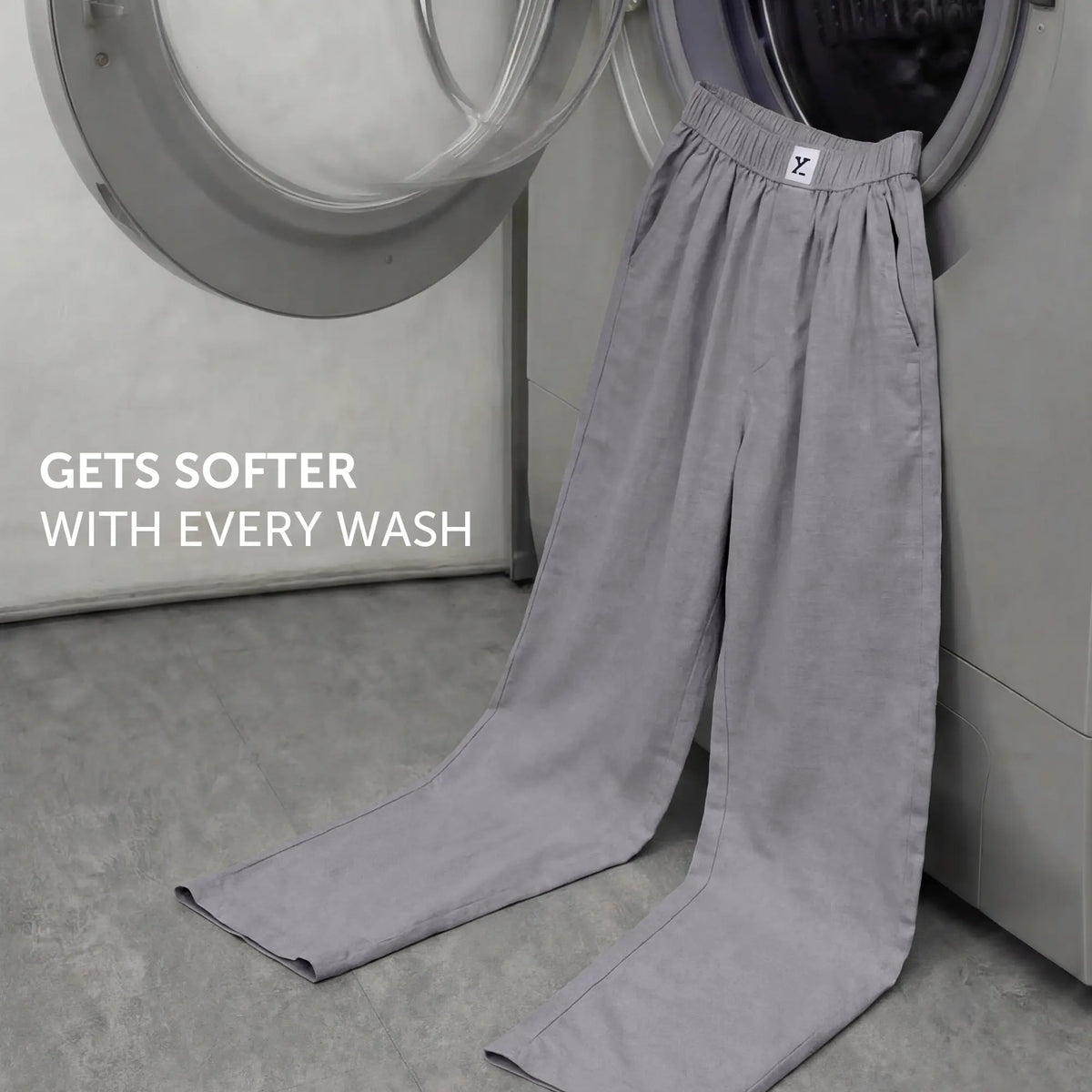 Ultra-Breathable Cotton Chambray Pyjamas - Faded Black