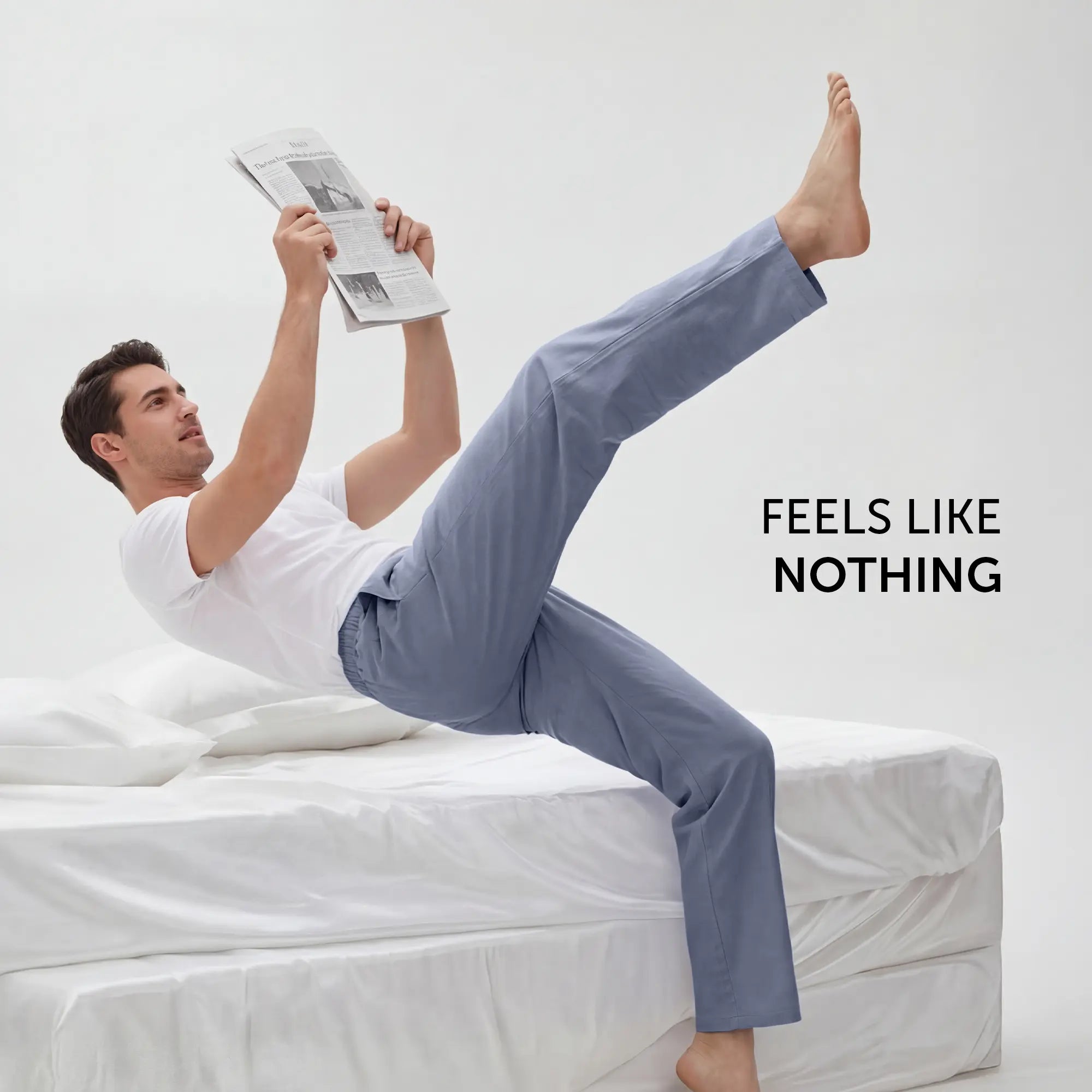 Ultra-Breathable Cotton Chambray Pyjamas - Washed Navy