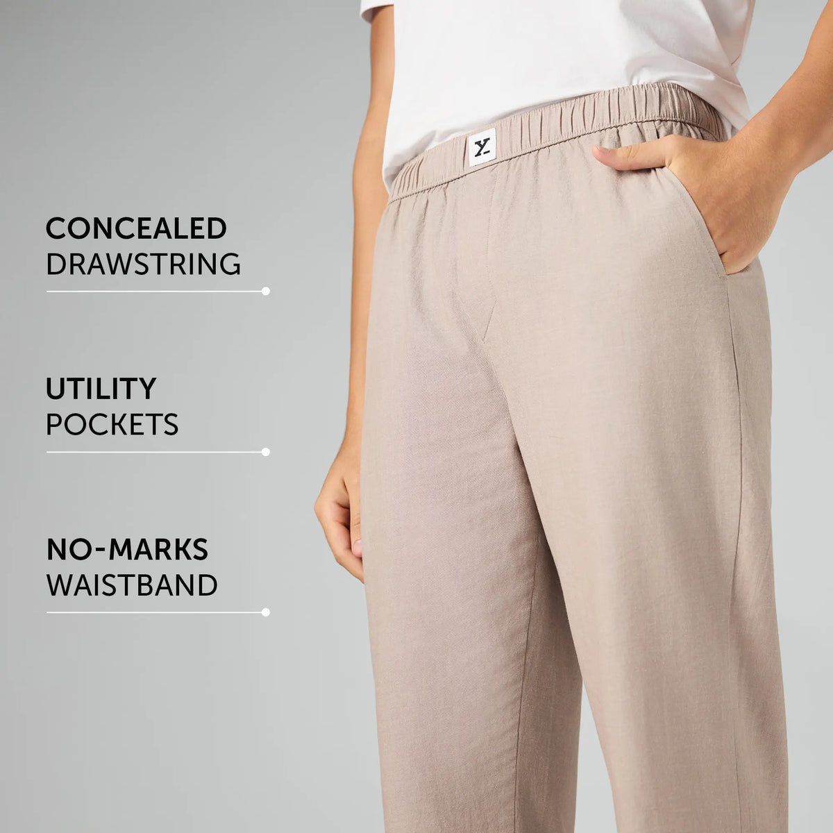 Ultra-Breathable Cotton Chambray Pyjamas - Taupe Grey