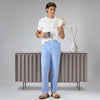 Ultra-Breathable Cotton Chambray Pyjamas - Powder Blue